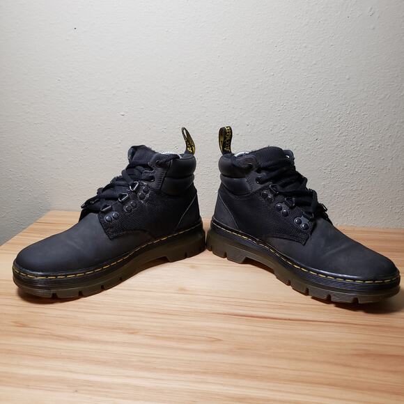 Dr. Martens Women's 6 Rakim Utility Chukka Boots‎ Black Chunky Work Bootie - Picture 4 of 8